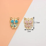 10pcs Crystal Owl 20x25mm Oil Enamel DIY Charms for Jewelry Making