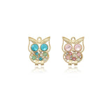 10pcs Crystal Owl 20x25mm Oil Enamel DIY Charms for Jewelry Making