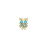 10pcs Crystal Owl 20x25mm Oil Enamel DIY Charms for Jewelry Making