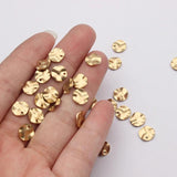 50pcs Raw Brass Hammered Round Charms Bracelet Tags Pendant DIY Jewelry Making