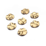 50pcs Raw Brass Hammered Round Charms Bracelet Tags Pendant DIY Jewelry Making