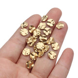 50pcs Raw Brass Hammered Round Charms Bracelet Tags Pendant DIY Jewelry Making
