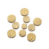 20pcs Brass Round Hammered Disc Charms for Earrings DIY Jewelry Making