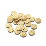 20pcs Brass Round Hammered Disc Charms for Earrings DIY Jewelry Making