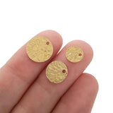 20pcs Brass Round Hammered Disc Charms for Earrings DIY Jewelry Making