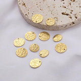 20pcs Brass Round Hammered Disc Charms for Earrings DIY Jewelry Making