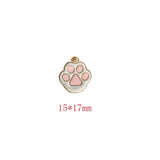 20pcs Small Dog Bear Paw Charms Golden Metal Pendants for DIY Jewelry 15*17mm