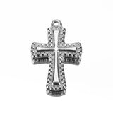 5pcs Stainless Steel Carving Cross Charms for DIY Necklace Bracelet