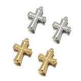 5pcs Stainless Steel Carving Cross Charms for DIY Necklace Bracelet