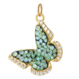 Zircon Butterfly Charms for Jewelry Making - Red Green Dijes Diy
