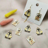 10pcs Metal Squirrels Enamel Charms DIY Jewelry Accessories