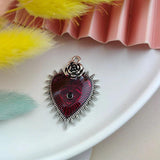 10pcs Devil's Eye Enamel Metal Charms Halloween Pendants for DIY Making