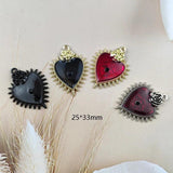 10pcs Devil's Eye Enamel Metal Charms Halloween Pendants for DIY Making