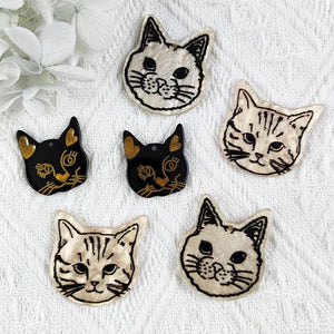 10pcs Cute Cats Acrylic Charms for DIY Jewelry Keychains