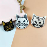 10pcs Cute Cats Acrylic Charms for DIY Jewelry Keychains