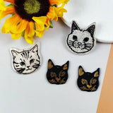 10pcs Cute Cats Acrylic Charms for DIY Jewelry Keychains