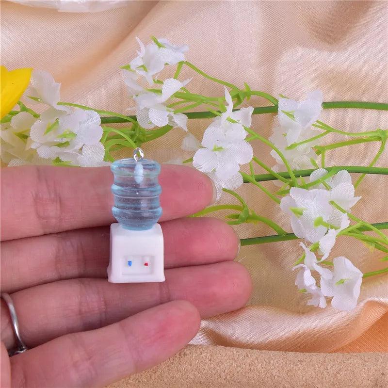 10pcs Dollhouse Water Fountain Resin Charms for DIY Jewelry Making