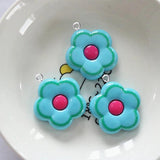 10Pcs Colorful Flowers Resin Charms Pendant DIY Earrings