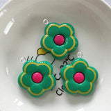 10Pcs Colorful Flowers Resin Charms Pendant DIY Earrings