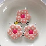 10Pcs Colorful Flowers Resin Charms Pendant DIY Earrings