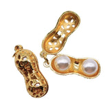 4pcs 27x10mm Peanut Charms DIY Jewelry Making Zinc Alloy Pendant Findings