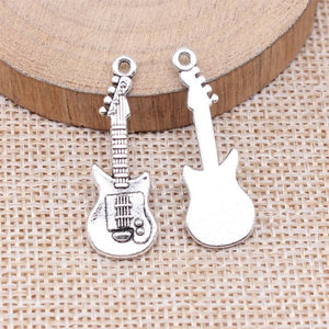 20pcs Antique Silver Bass Charms for Jewelry Making