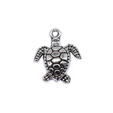 20pcs Antique Silver Turtle Charms for Jewelry Making