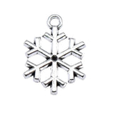 20pcs Antique Silver Snowflake Charms 20x16mm