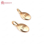 10PCS 6x12MM Oval Love Charms Pendants High DIY Jewelry Accessories