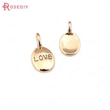 10PCS 6x12MM Oval Love Charms Pendants High DIY Jewelry Accessories
