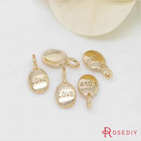 10PCS 6x12MM Oval Love Charms Pendants High DIY Jewelry Accessories