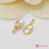 10PCS 6x12MM Oval Love Charms Pendants High DIY Jewelry Accessories