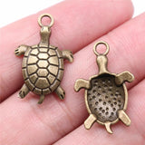 20pcs Turtle Charms for Jewelry Making DIY Findings Antique Bronze Alloy Pendant