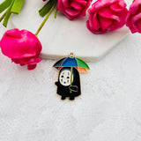 10pcs Cartoon Faceless Men Enamel Charms DIY Earring Pendant Keychain Jewelry