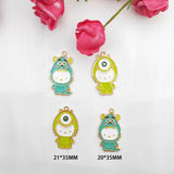 10pcs Alloy Kitten Enamel Charms for DIY Jewelry Making