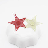 20pcs Stars Shape Spray Paint Charms Copper Jewelry Making Pendant