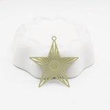 20pcs Stars Shape Spray Paint Charms Copper Jewelry Making Pendant