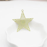 20pcs Stars Shape Spray Paint Charms Copper Jewelry Making Pendant