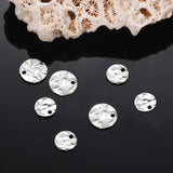 100Pcs Stainless Steel Coin Disc Charm Round Stamping Blank Tags 8mm/10mm