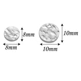 100Pcs Stainless Steel Coin Disc Charm Round Stamping Blank Tags 8mm/10mm