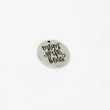 8Pcs/Lot MOM Wife Laser Engraved Disc Charm Pendant 22mm