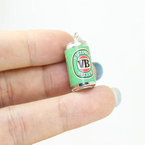 Yamily 8pcs Resin Beer Charm 3D Alcohol Bottle Pendants Jewelry