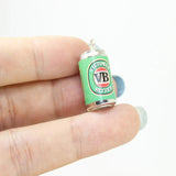 Yamily 8pcs Resin Beer Charm 3D Alcohol Bottle Pendants Jewelry