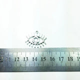 10pcs 25*20mm Eye Zinc Alloy DIY Jewelry 2 Colors Burnished Silver