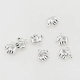 50pcs Vintage Elephant Charms Antique Silver Animals Pendants DIY Jewelry