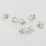 50pcs Vintage Elephant Charms Antique Silver Animals Pendants DIY Jewelry