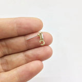 10pcs 8mm Stud Earring Connector Rhinestone Plated Zinc Alloy Jewelry DIY