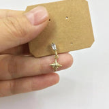 10pcs 8mm Stud Earring Connector Rhinestone Plated Zinc Alloy Jewelry DIY
