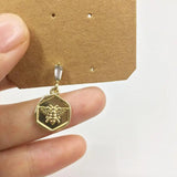 10pcs 8mm Stud Earring Connector Rhinestone Plated Zinc Alloy Jewelry DIY