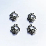 30pcs Wine Picnic Basket Charms for Jewelry Making DIY